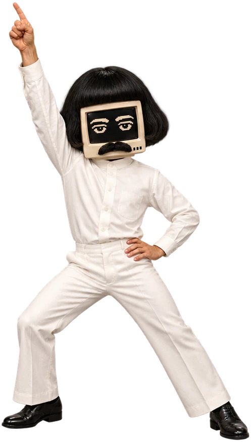 ABUGENCY striking a disco pose